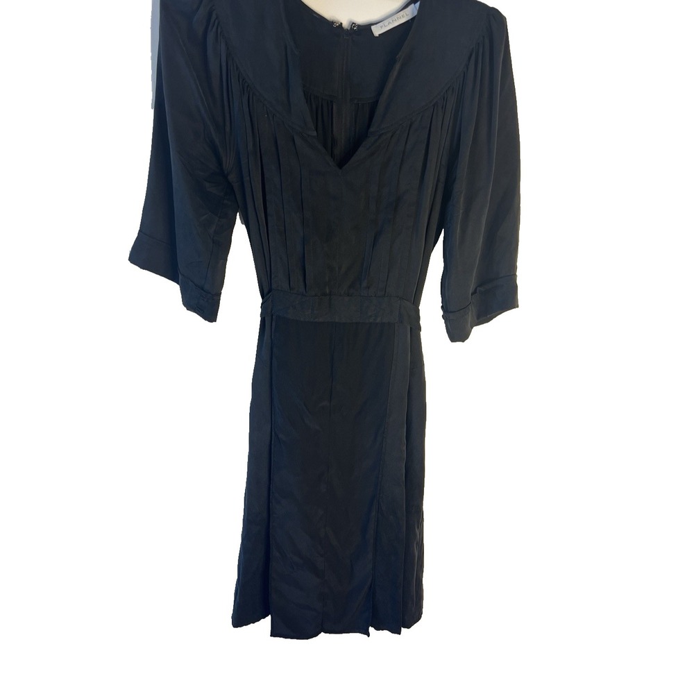 Flannel Australia Black 100%‎ Silk Prairie Dress Women 1 Victorian Dark Romance